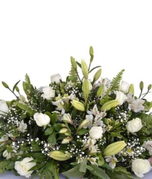 arreglo floral blanco