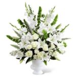 arreglo floral blanco