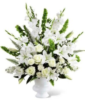 arreglo floral blanco