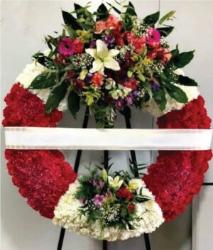Corona de flores fúnebre