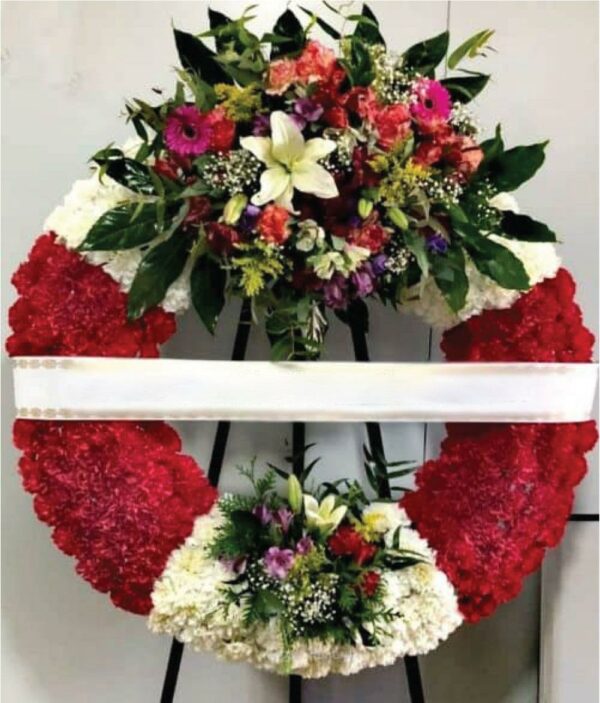 Corona de flores fúnebre