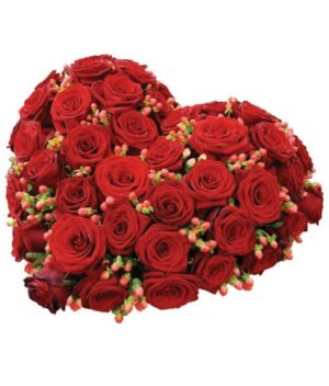 corazon con rosas rojas recuerdo celestial