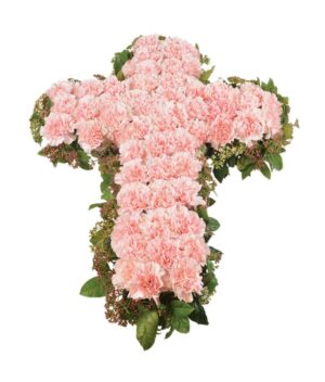 cruz con flores rosas reencuentro