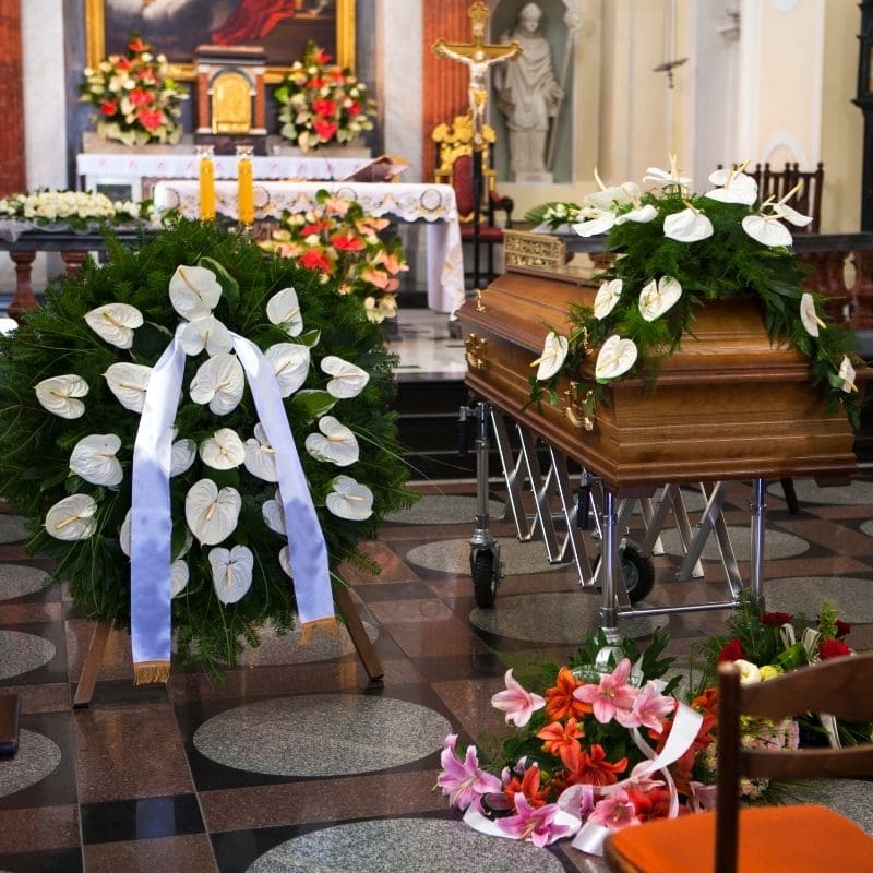 Arreglos en funeral