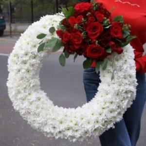 corona de flores para funeral