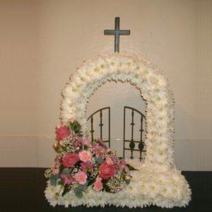 arreglo de flores fúnebre