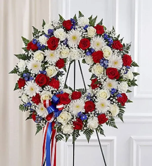 Corona Fúnebre en Pedestal